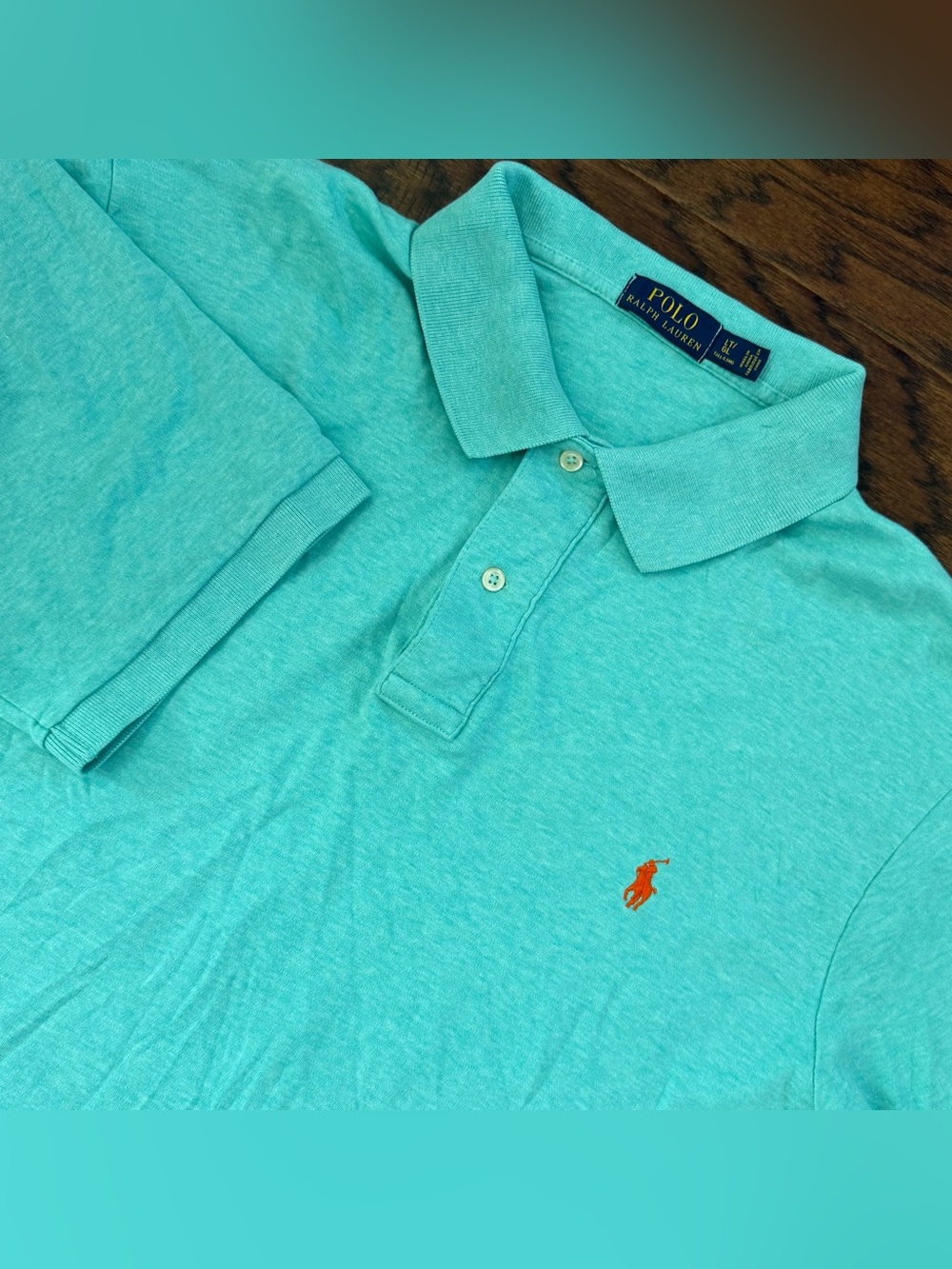 Polo Ralph Lauren Men’s Polo Shirt Teal LT 100% Cotton Pony Logo Short Sleeve